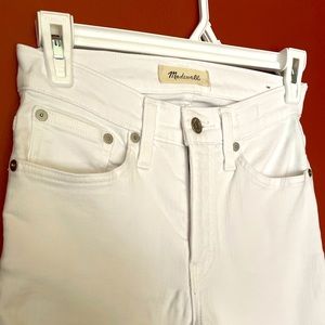 Madewell Cali Demi-Boot white jeans